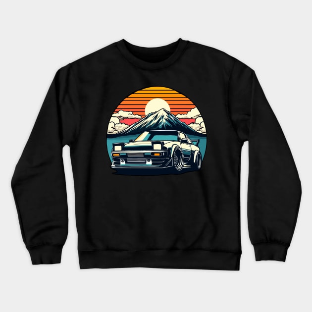 JDM car Japanese Retro Car Racing Drifting Legend Tuning Crewneck Sweatshirt by KromADesign